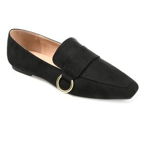 JourneeCollection Benntly/Black TruComfort Foam SlipOn SquareToeLoaferFlatsSz:10